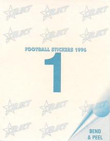 1996 Select AFL Stickers #1 AFL Centenary Logo Back